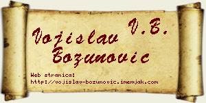 Vojislav Božunović vizit kartica